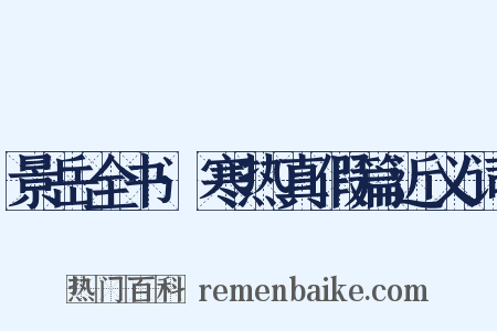 景岳全书·寒热真假篇近义词是什么意思的图片